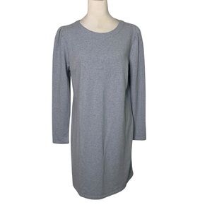 NWT The Loft Women's 10 Pull Sleeve Blue/Gray Long Sleeve Casual Comfy Dress